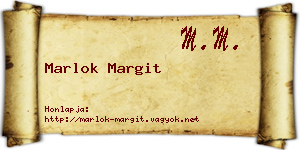 Marlok Margit névjegykártya
